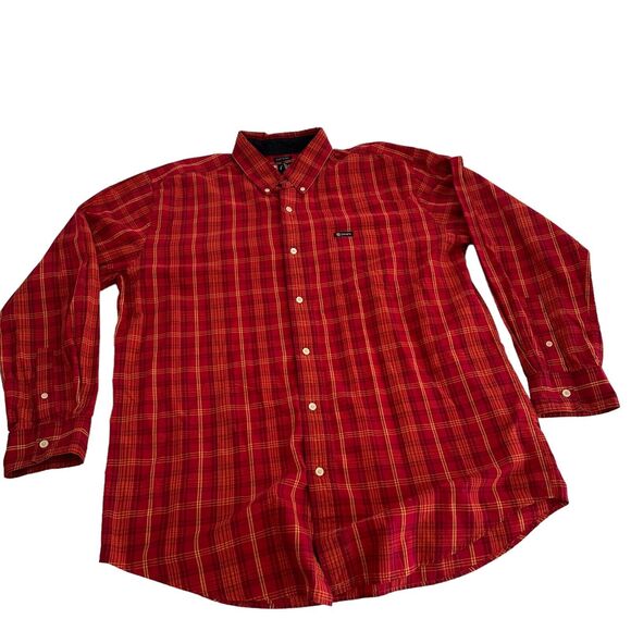 Chaps Ralph Lauren Long Sleeve Button Down Shirt Men’s Size Large Red Plaid - Picture 1 of 4